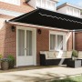 Toldo Retráctil Manual Negro 500x300 cm,  Tela de Repuesto para Toldo de 5x3 m Marco Negro | Foro24.es | Tu tienda online para hogar, jardín y más Foro24.es