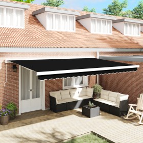 Comprar Toldo Retráctil Manual Negro 500x300 cm
