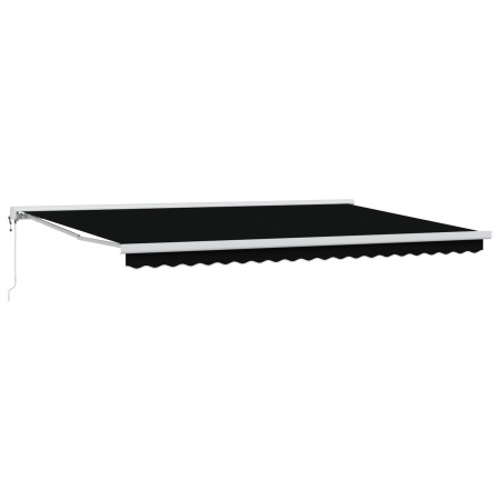 Toldo Retráctil Automático Negro 500x300 cm, Tela de reemplazo para toldo de 5x3 m Negro de , Toldos - Ref: Foro24-3331328, P...