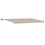 Toldo manual retráctil de  con LED beige 500x300 cm, Tela de reemplazo para toldo  de 5x3 m beige | Foro24.es | Tu tienda online para hogar, jardín y más Foro24.es