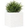 Jardinera de madera maciza de pino blanca 70x70x68,5 cm en Macetas y jardineras | Comprar online en Foru.es