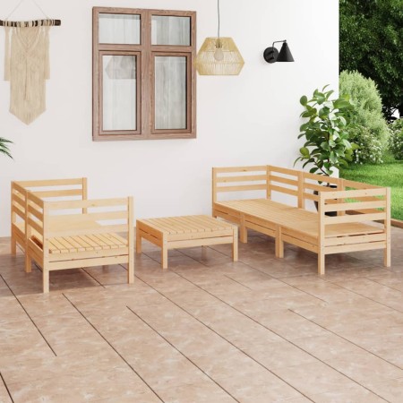 Juego de muebles de jardín 6 piezas madera maciza de pino de vidaXL, Conjuntos de jardín - Ref: Foro24-3082472, Precio: 265,7...