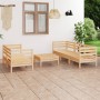 Juego de muebles de jardín 6 piezas madera maciza de pino de vidaXL, Conjuntos de jardín - Ref: Foro24-3082472, Precio: 265,7...