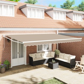 Comprar Toldo Retráctil Automático Beige 500x300