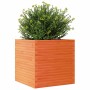 Jardinera de madera maciza de pino marrón cera 70x70x68,5 cm en Macetas y jardineras | Comprar online en Foru.es
