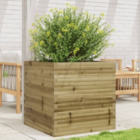 Jardinera de madera de pino impregnada 70x70x68,5 cm en Macetas y jardineras | Comprar online en Foru.es