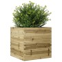 Jardinera de madera de pino impregnada 70x70x68,5 cm en Macetas y jardineras | Comprar online en Foru.es
