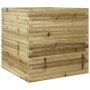 Jardinera de madera de pino impregnada 70x70x68,5 cm en Macetas y jardineras | Comprar online en Foru.es