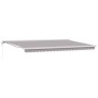 Toldo Retráctil Automático Gris Claro 500x300 cm, Tela de Reemplazo para Toldo de 5x3 m Marco Gris Claro de , Toldos - Ref: F...