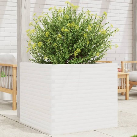 Jardinera madera maciza de pino blanco 80x80x68,5 cm en Macetas y jardineras | Comprar online en Foru.es