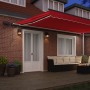 Toldo Retráctil Manual  con LED Rojo 500x300 cm, Tela de Reemplazo para Toldo  de 5x3 m Marco Rojo | Foro24.es | Tu tienda online para hogar, jardín y más Foro24.es