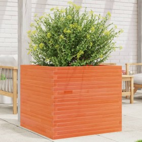 Jardinera madera maciza de pino marrón cera 80x80x68,5 cm en Macetas y jardineras | Comprar online en Foru.es