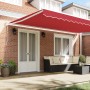 Toldo Retráctil Automático  Rojo 500x300 cm, Toldo de Repuesto  para Estructura de 5x3 m Rojo | Foro24.es | Tu tienda online para hogar, jardín y más Foro24.es