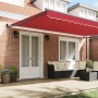 Toldo Retráctil Automático  Rojo 500x300 cm, Tela de Reemplazo para Toldo  5x3 m Rojo | Foro24.es | Tu tienda online para hogar, jardín y más Foro24.es