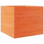 Jardinera madera maciza de pino marrón cera 80x80x68,5 cm en Macetas y jardineras | Comprar online en Foru.es