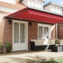 Toldo Retráctil Automático Rojo 500x300 cm, Tela de repuesto para Toldo  de 5x3 m Rojo | Foro24.es | Tu tienda online para hogar, jardín y más Foro24.es