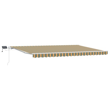 Toldo Retráctil Manual con LED Verde y Amarillo 500x300 cm, Tela de repuesto para toldo  para marco de 5x3 m Verde y Amarillo | Foro24.es | Tu tienda online para hogar, jardín y más Foro24.es