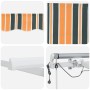 Toldo retráctil automático  con LED verde y amarillo 500x300 cm, Telón de reemplazo  para marco de 5x3 m verde y amarillo | Foro24.es | Tu tienda online para hogar, jardín y más Foro24.es