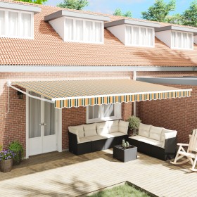 Comprar Toldo Retráctil Manual Verde y Amarillo