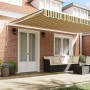 Toldo Retráctil Automático Verde y Amarillo 500x300 cm, Tela de repuesto para toldo de 5x3 m Verde y Amarillo de , Toldos - R...
