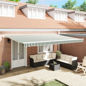 Comprar Toldo Manual Retráctil Verde y Blanco