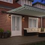 Toldo Manual Retráctil con LED Verde y Blanco 500x300 cm, Tela de Reemplazo para Toldo  para Estructura de 5x3 m Verde y Blanco | Foro24.es | Tu tienda online para hogar, jardín y más Foro24.es