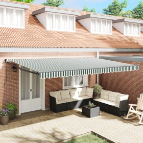 Comprar Toldo Manual Retráctil Verde y Blanco