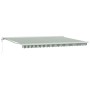 Toldo Retráctil Automático Verde y Blanco 500x300 cm, Tejido de repuesto para toldo  para marco de 5x3 m verde y blanco | Foro24.es | Tu tienda online para hogar, jardín y más Foro24.es