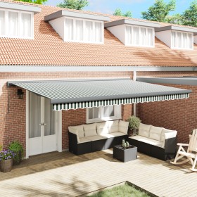 Comprar Toldo Manual Retráctil Verde y Blanco