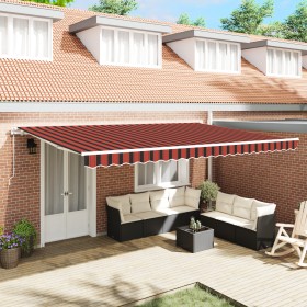 Toldo Retráctil Automático Naranja y Marrón 500x350 cm de , Toldos - Ref: Foro24-3331479, Precio: 486,57 €, Descuento: %