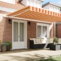 Toldo retráctil manual en naranja y amarillo 500x350 cm | Foro24.es | Tu tienda online para hogar, jardín y más Foro24.es