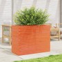 Jardinera madera maciza de pino marrón cera 90x40x68,5 cm en Macetas y jardineras | Comprar online en Foru.es