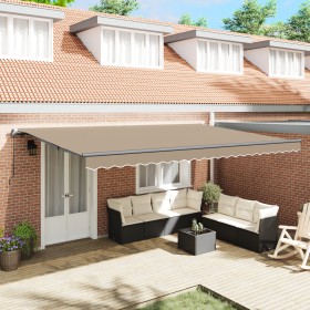 Comprar Toldo Retráctil Manual Beige 500x350 cm
