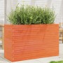 Jardinera madera maciza de pino marrón cera 110x40x68,5 cm en Macetas y jardineras | Comprar online en Foru.es