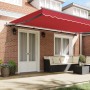 Toldo Manual Retráctil Rojo 500x350 cm,  Tela de Reemplazo para Toldo 5x3.5 m Rojo | Foro24.es | Tu tienda online para hogar, jardín y más Foro24.es