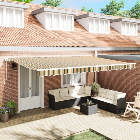 Toldo Retráctil VidaXL Verde y Amarillo 5x3.5 m, Tela de Reemplazo para Toldo VidaXL de 5x3.5 m Verde y Amarillo | Foro24.es | Tu tienda online para hogar, jardín y más Foro24.es