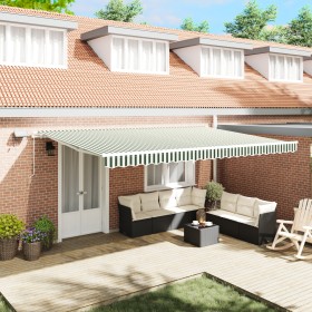 Comprar Toldo Manual Retráctil con LED Verde y