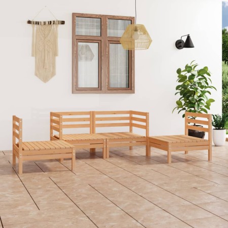 Juego de muebles de jardín 4 piezas madera maciza de pino de vidaXL, Conjuntos de jardín - Ref: Foro24-3082522, Precio: 177,6...