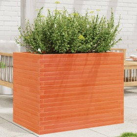 Jardinera madera maciza de pino marrón cera 90x60x68,5 cm en Macetas y jardineras | Comprar online en Foru.es