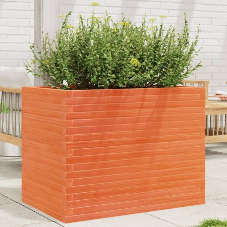 Jardinera madera maciza de pino marrón cera 90x60x68,5 cm en Macetas y jardineras | Comprar online en Foru.es