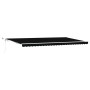 Toldo Retráctil Automático  con LED Negro 600x300 cm, Tela de reemplazo para toldo  de 6x3 m Negro | Foro24.es | Tu tienda online para hogar, jardín y más Foro24.es