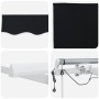 Toldo Retráctil Automático  con LED Negro 600x300 cm, Tela de reemplazo para toldo  de 6x3 m Negro | Foro24.es | Tu tienda online para hogar, jardín y más Foro24.es