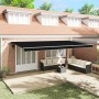 Toldo retráctil automático con LED negro 600x300 cm,  Tela de reemplazo para toldo de 6x3 m negro | Foro24.es | Tu tienda online para hogar, jardín y más Foro24.es