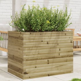 Jardinera madera de pino impregnada 90x60x68,5 cm en Macetas y jardineras | Comprar online en Foru.es