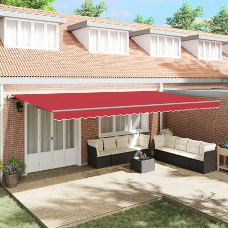 Toldo Retráctil Automático VidaXL Rojo 600x300 cm, Tela de Repuesto para Toldo  para Estructura de 6x3 m Roja | Foro24.es | Tu tienda online para hogar, jardín y más Foro24.es