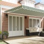 Toldo Retráctil Manual Verde y Blanco 600x300 cm, Tela de Reemplazo para Toldo 6x3 m Verde y Blanco de , Toldos - Ref: Foro24...