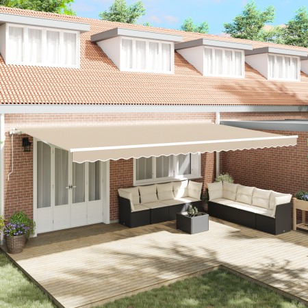 Toldo Retráctil Automático  Beige 600x350 cm, Tejido de repuesto para toldo  de 6x3.5 m Beige | Foro24.es | Tu tienda online para hogar, jardín y más Foro24.es