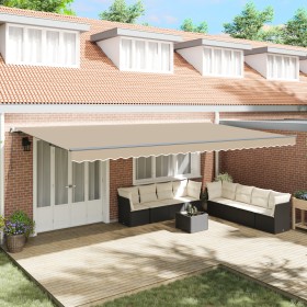 Comprar Toldo Retráctil Manual Beige 600x350 cm