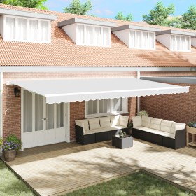 Comprar Toldo retráctil automático Blanco 600x350