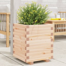 Jardinera madera maciza de pino 40x40x49,5 cm en Macetas y jardineras | Comprar online en Foru.es